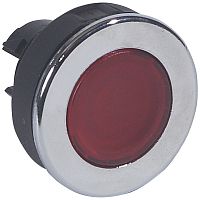 Скрытая головка с утопленным толкателем ∅ 30 - Osmoz - с подсветкой - кнопка ''нажал - вкл., нажал - откл.'' - красный | код 024040 |  Legrand